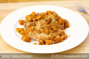 Sweet-Sour Pork Chops and Sweet Potatoes
