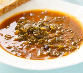 Cannellini Bean Soup with Kale and Garlic-Olive Oil Crostini