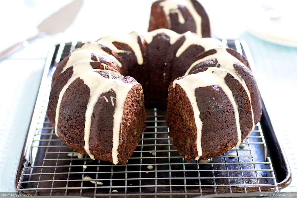 Chocolate Zucchini Rum Cake (Healthier Version) recipe