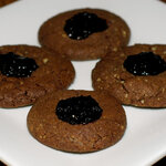 Chocolate Thumbprint Jam Cookies