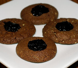 Chocolate Thumbprint Jam Cookies