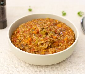 Favorite Brown Rice and Lentil Stew