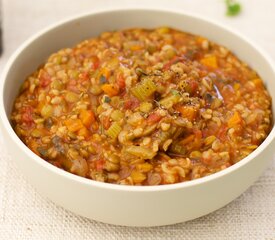 Favorite Brown Rice and Lentil Stew