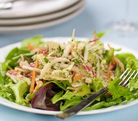 Mixed Vegetable Salad with Maple, Soy Sauce and Mustard Vinaigrette