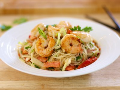 Thai Pasta and Seafood Salad