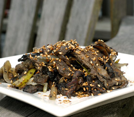 Sesame Roasted Mushrooms and Scallions