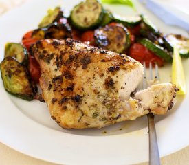 Roasted Garlicky Basil and Lemon Zest Chicken