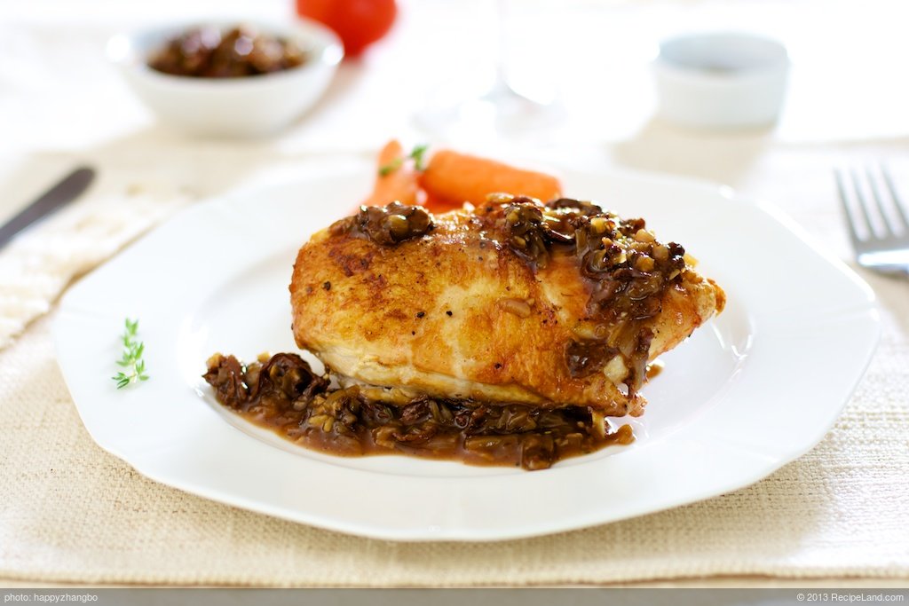 Thyme-Roasted Chicken Breast with Morel-Madeira
