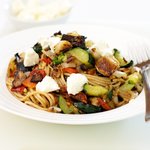 Spaghetti with Roasted Zucchini and Olives