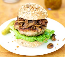 Mushroom Blue Cheese Turkey Burgers 