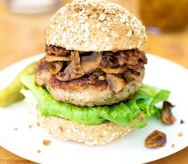 Mushroom Blue Cheese Turkey Burgers 