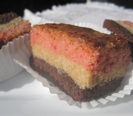 Neapolitan Gooey Cake Bars