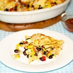 Black Bean Nacho Gratin