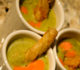 Puree of Asparagus Soup with Parmesan Twist