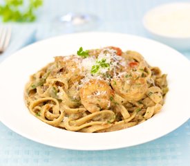 Fettuccine with Shrimp And Cream Sauce