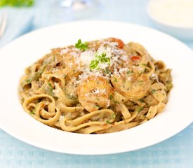 Fettuccine with Shrimp And Cream Sauce