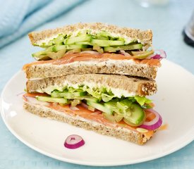 Smoked Salmon Hero Sandwich