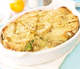 Breakfast Broccoli Bread Pudding