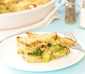 Breakfast Broccoli Bread Pudding