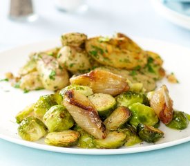 Roasted Brussels Sprouts with Caramelized Shallots