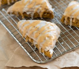 Pumpkin Scones with Two Glaze