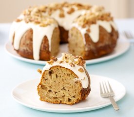 Fresh Apple Cake with Caramel and Walnuts