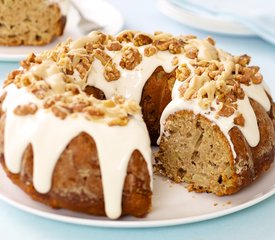 Fresh Apple Cake with Caramel and Walnuts