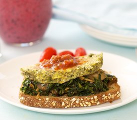 Open Face Spinach Egg Sandwich