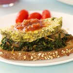 Open Face Spinach Egg Sandwich
