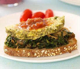 Open Face Spinach Egg Sandwich