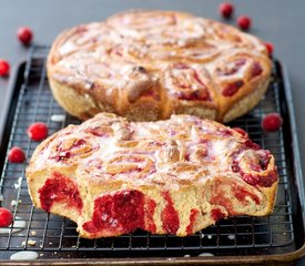 100% Whole Wheat Cranberry Cinnamon Rolls