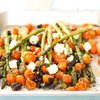 Roasted Asparagus with Cherry Tomatoes, Olives and Feta 