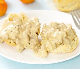 American Biscuits with Sausage and Gravy