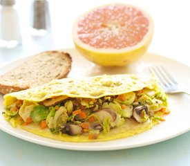 Brussels Sprouts and Mushroom Omelet