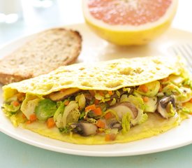 Brussels Sprouts and Mushroom Omelet