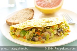 Brussels Sprouts and Mushroom Omelet