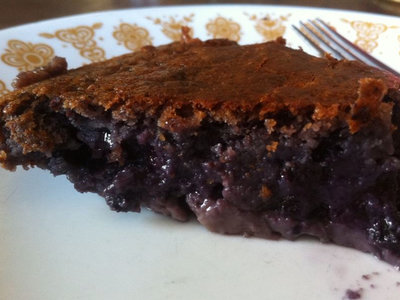 No Crust Blueberry Pie