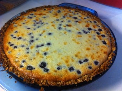 Baked Blueberry Cream Pie