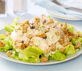 Chicken Salad with Lemon, Raisins and Croutons