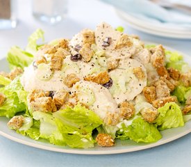 Chicken Salad with Lemon, Raisins and Croutons