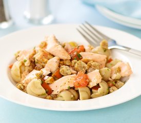 Pasta Shells with Salmon, Tomatoes and Toasted Bread Crumbs