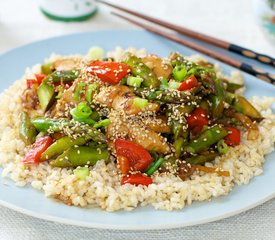 Chicken, Asparagus and Red Pepper