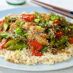 Chicken, Asparagus and Red Pepper