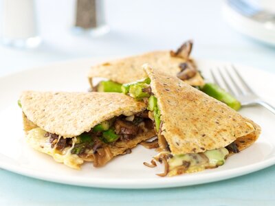 Asparagus Mushroom Quesadilla