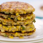 Corn and Basil Pancakes