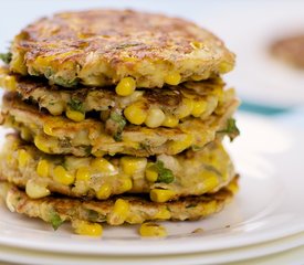 Corn and Basil Pancakes