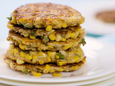 Corn and Basil Pancakes