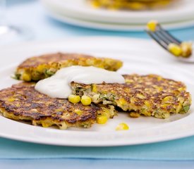 Corn and Basil Pancakes