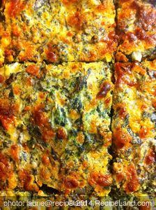 Bacon and Cheddar Spinach Squares recipe