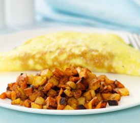 Homemade Potato and Sweet Potato Hash-browns 